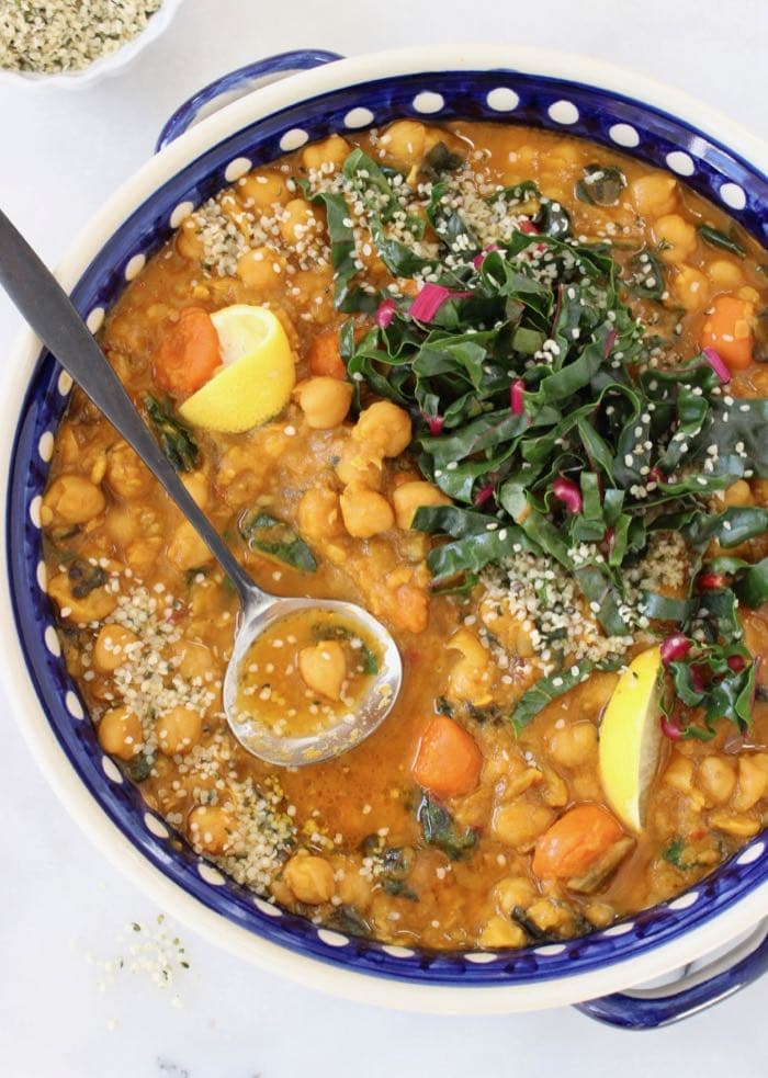 Easy Chickpea Stew with Tomato and Leeks - Vegan Plant Based Recipe