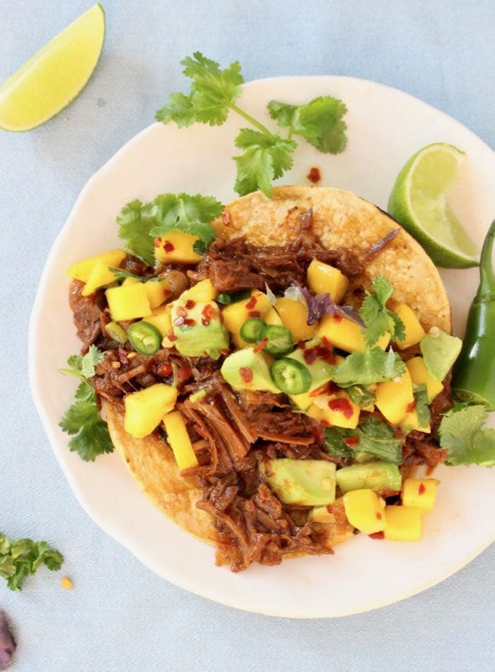 Vegan Jackfruit Tacos with Mango Salsa Recipe