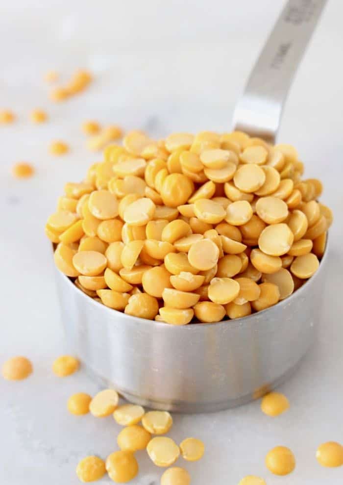 Yellow Split Peas in a Measuring Cup