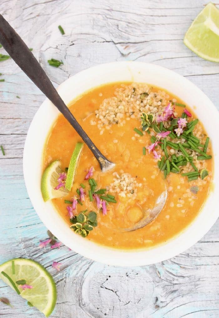 the Best Vegan Split Pea Soup Recipe with Leeks, Thyme and Smoked Paprika
