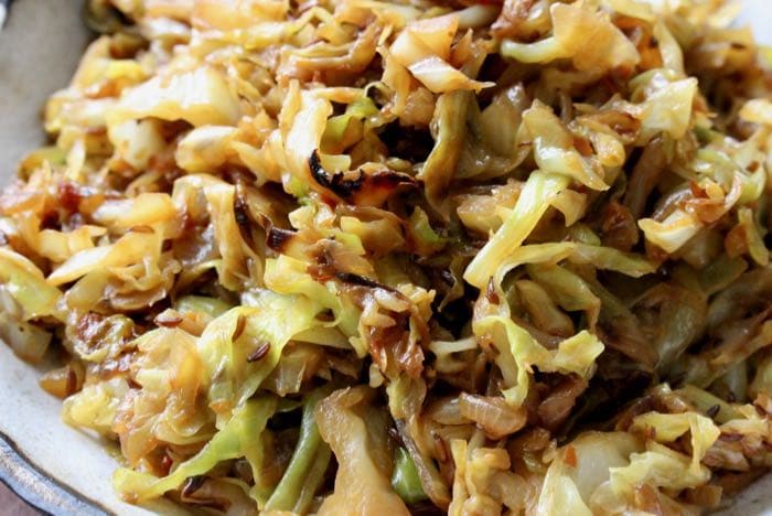 Sauteed green cabbage