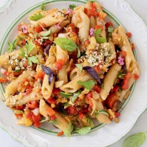 Vegan Pasta Salad Recipe • Veggie Society