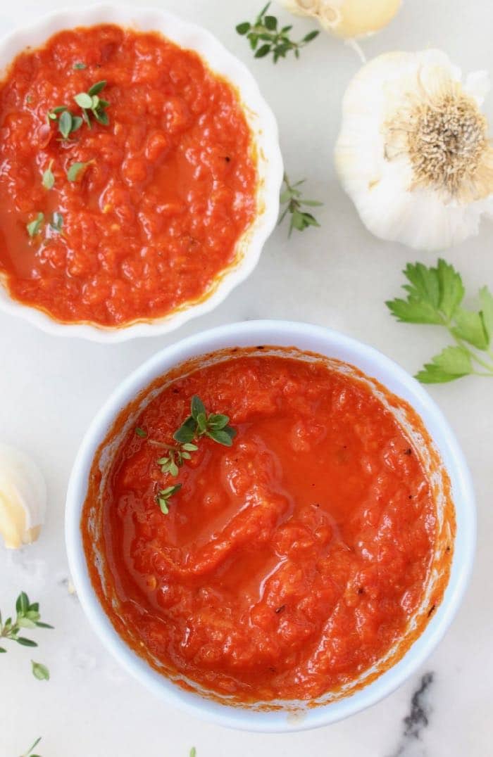Vegan Roasted Red Pepper Dipping Sauce