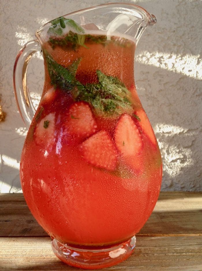 The Best, Easy Strawberry Basil Lemonade, Plant-Based Vegan, Gluten Free