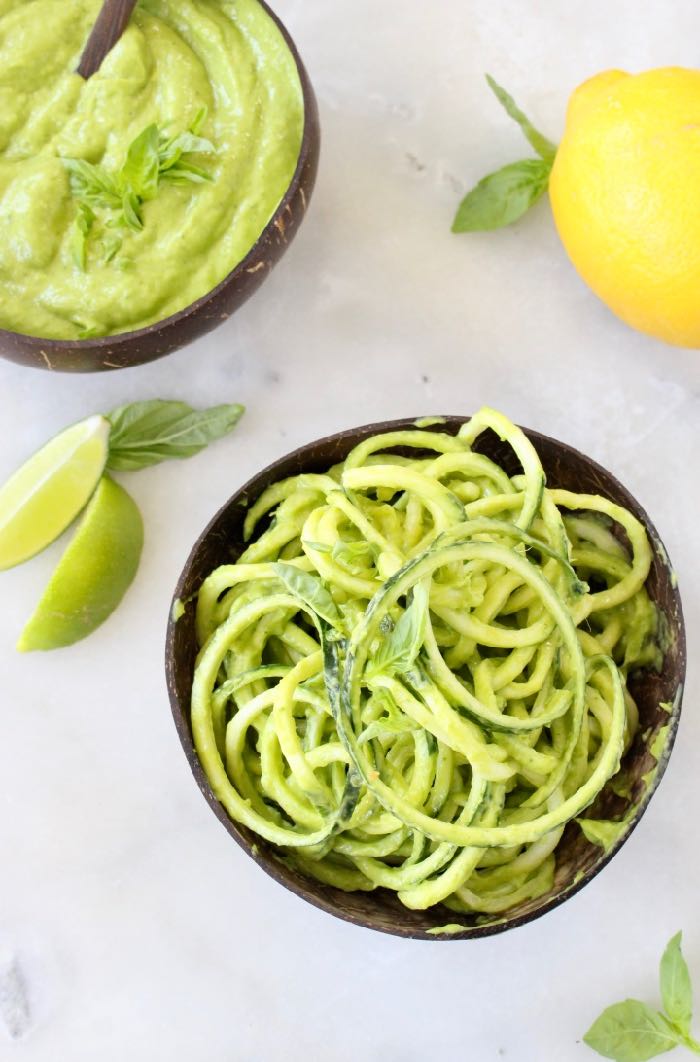Vegan Avocado Sauce with Zoodles