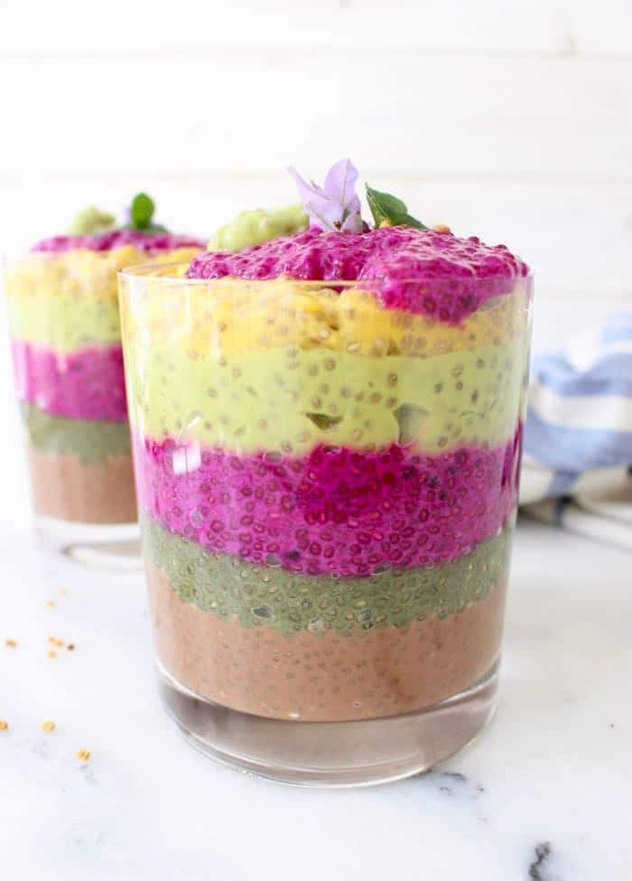 Easy Chia Seed Pudding Recipe, the Rainbow Mix