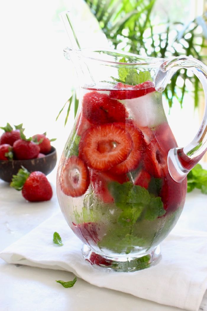 Strawberry Fruit Infused Water Pitcher