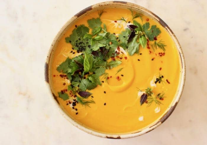 Ginger Carrot Soup Vegan Recipe