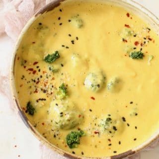 Creamy Vegan Broccoli Potato Soup - Cheesy, WFPB Oil Free