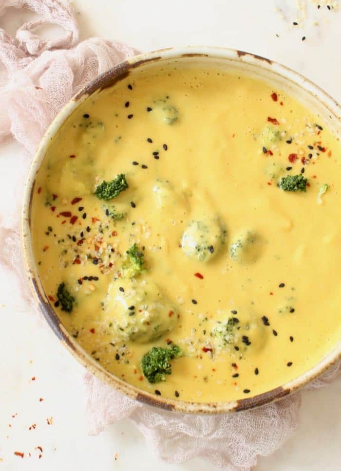 Creamy Vegan Broccoli Potato Soup - WFPB Oil Free