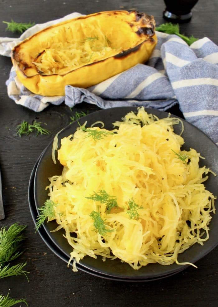 The Best Oven Roasted Spaghetti Squash Recipe with or Without Oil.