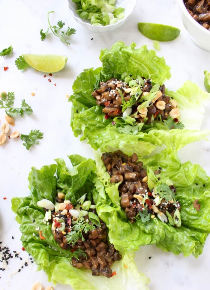 Vegan Mushroom Lettuce Wraps Recipe