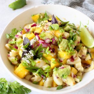 Best vegan ceviche with mango, avocado and lime