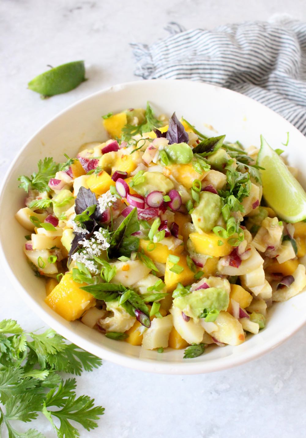 Best vegan ceviche with mango, avocado and lime