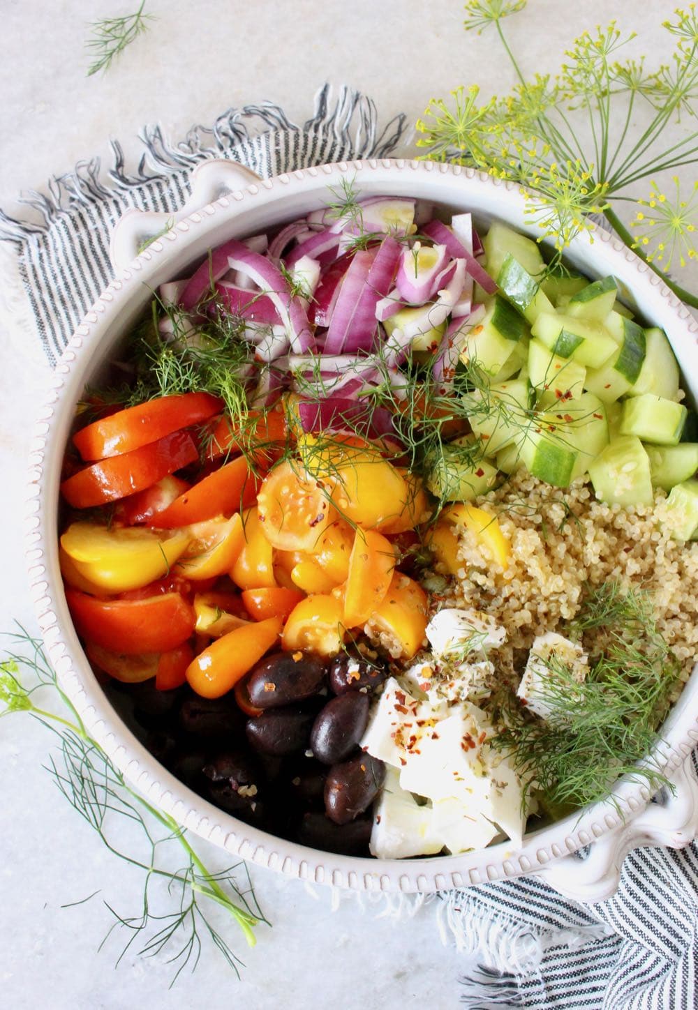 Mediterranean Quinoa Salad Ingredients