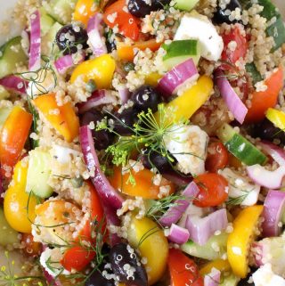 Mediterranean Quinoa Salad Recipe ~ Vegan + Gluten-free