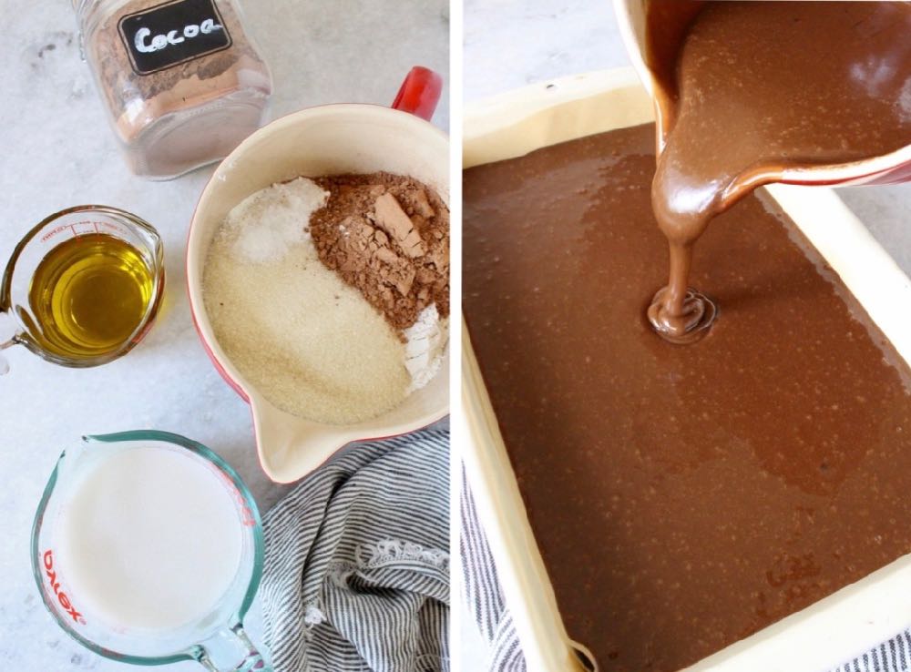 chocolate cake batter ingredients