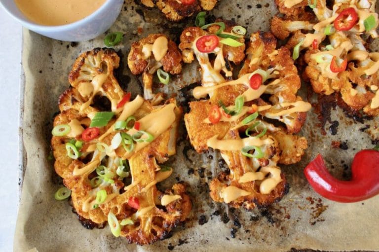 Vegan Roasted Cauliflower Steaks Recipe • Veggie Society