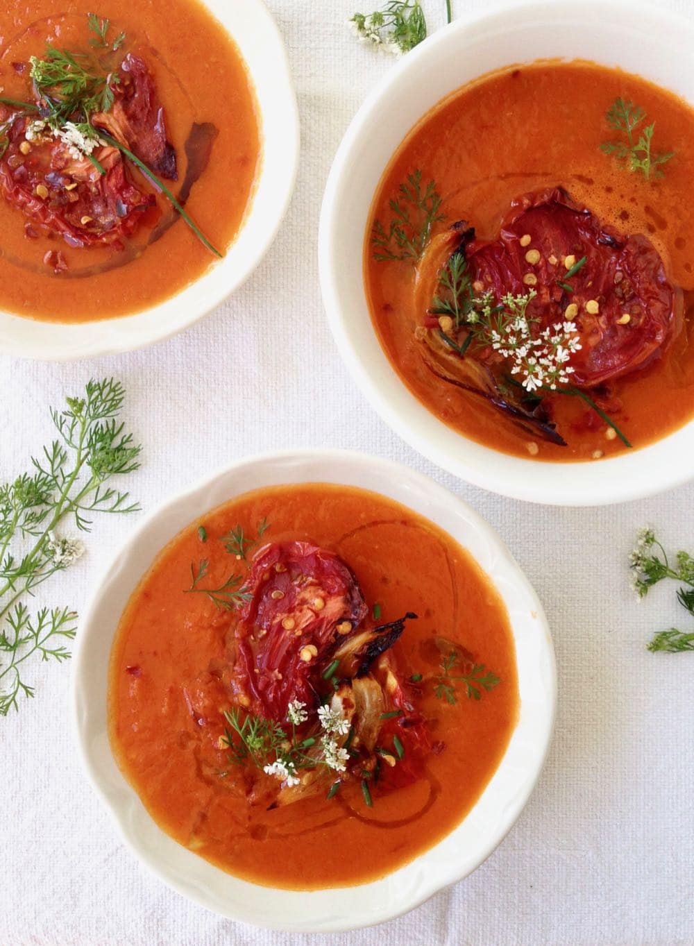 Creamy Vegan Heirloom Tomato Soup