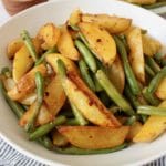 Roasted potatoes and green beans