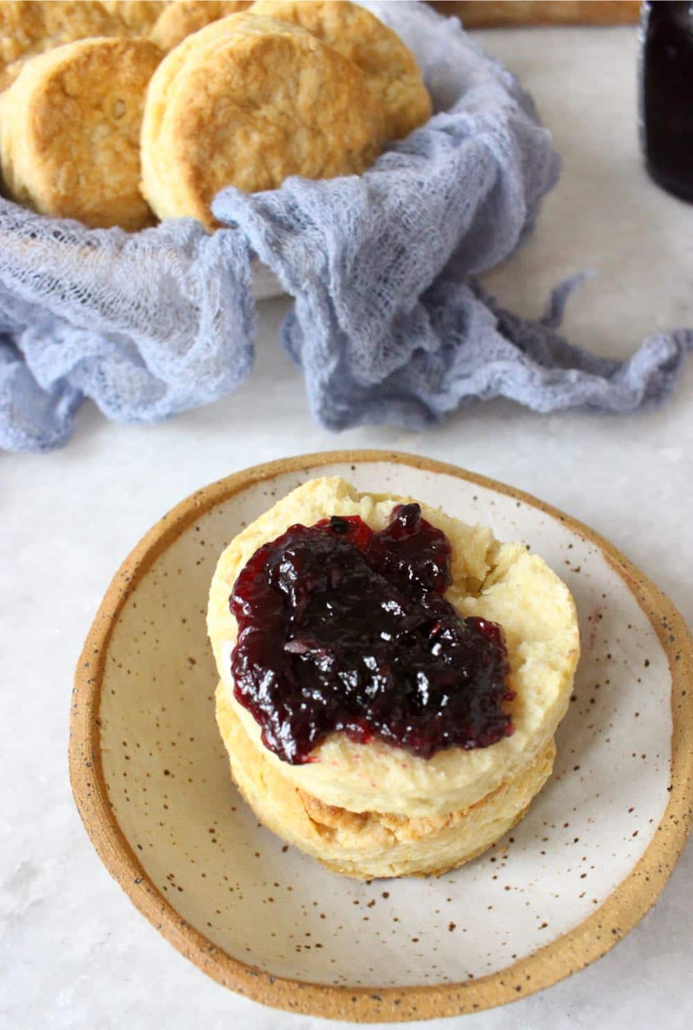 vegan biscuits and jelly