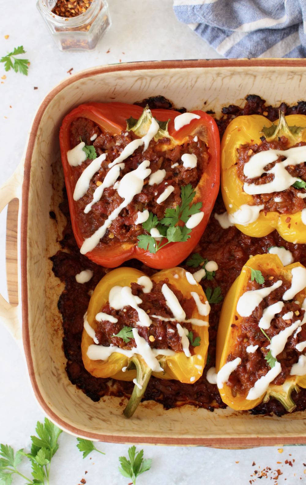 Meatless Stuffed Bell Peppers