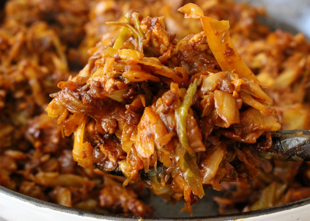 fried cabbage with onions