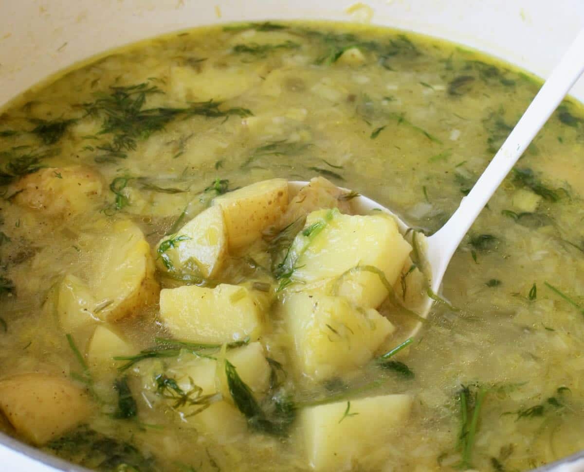 Chunky Potato Soup with Dill