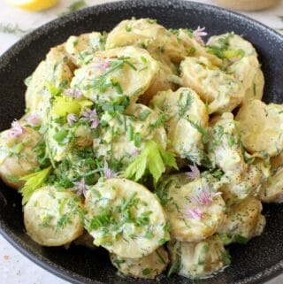 vegan potato salad with dill