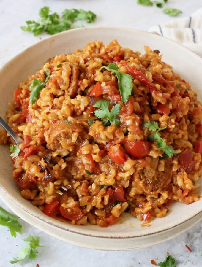 vegan Spanish rice / Mexican rice / arroz rojo