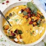 savory butternut squash soup - vegan recipe