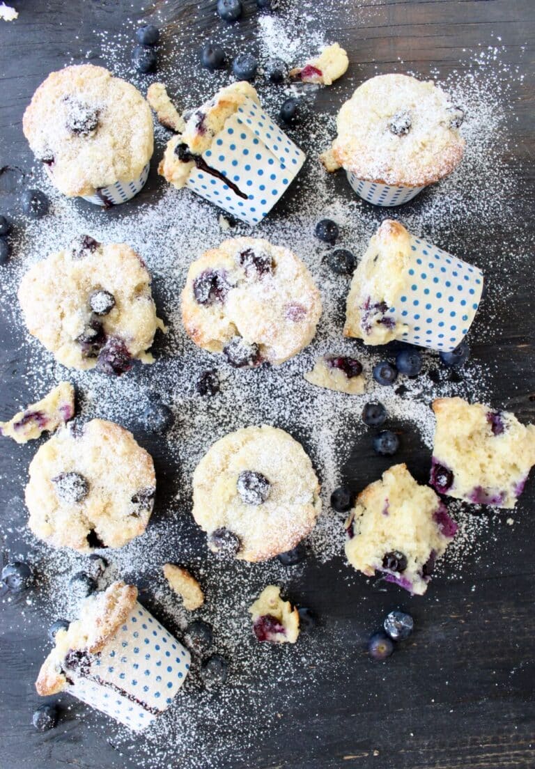 vegan bluebrry ricotta muffins