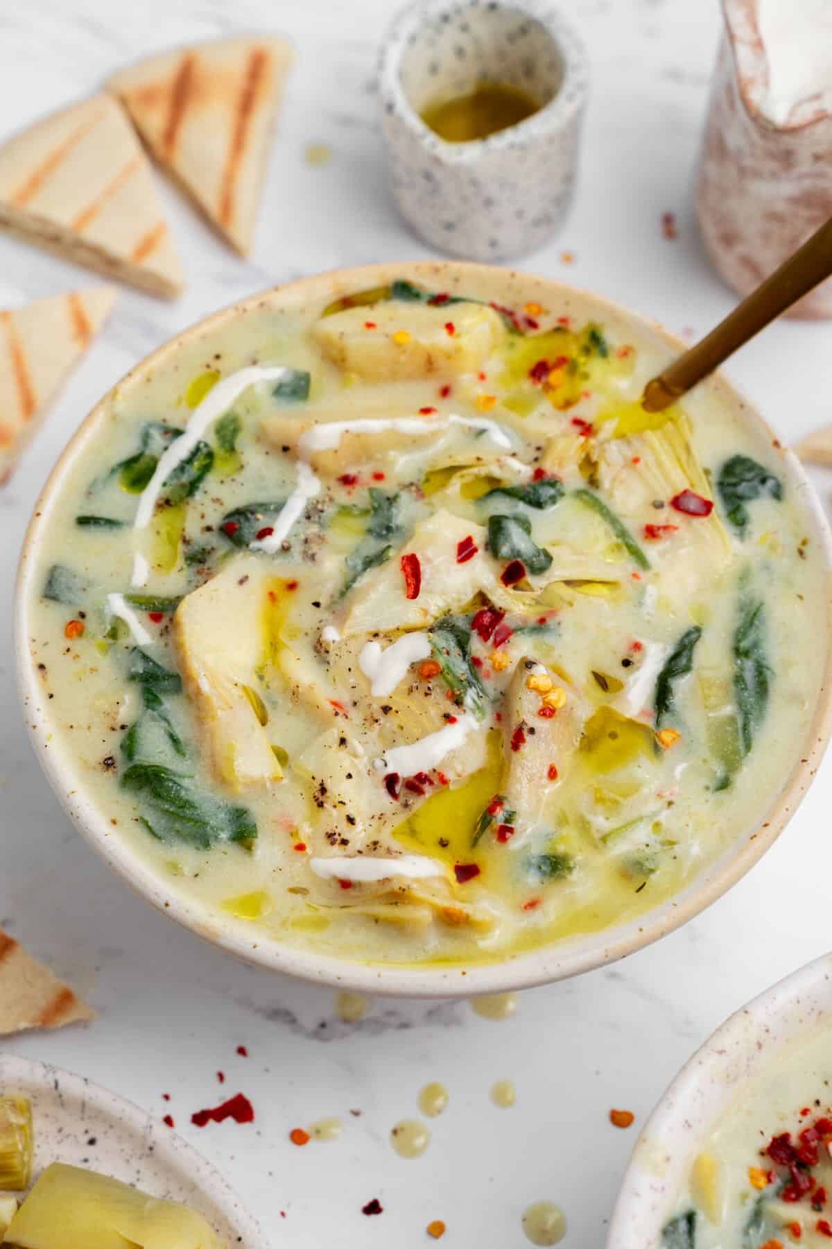 Spinach Artichoke soup Spinach Artichoke soup