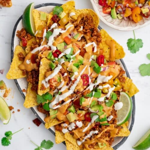 Vegan Nacho Cheese Nachos
